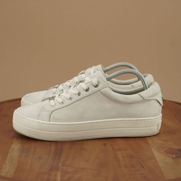 J/Slides Womens Hilton Sneakers Platform Gray Suede Lace Up Size 10M - Picture 4 of 9